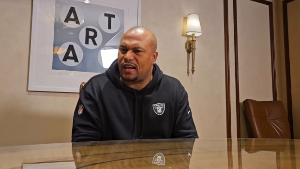antonio poerce las vegas raiders coach from the nfl combine